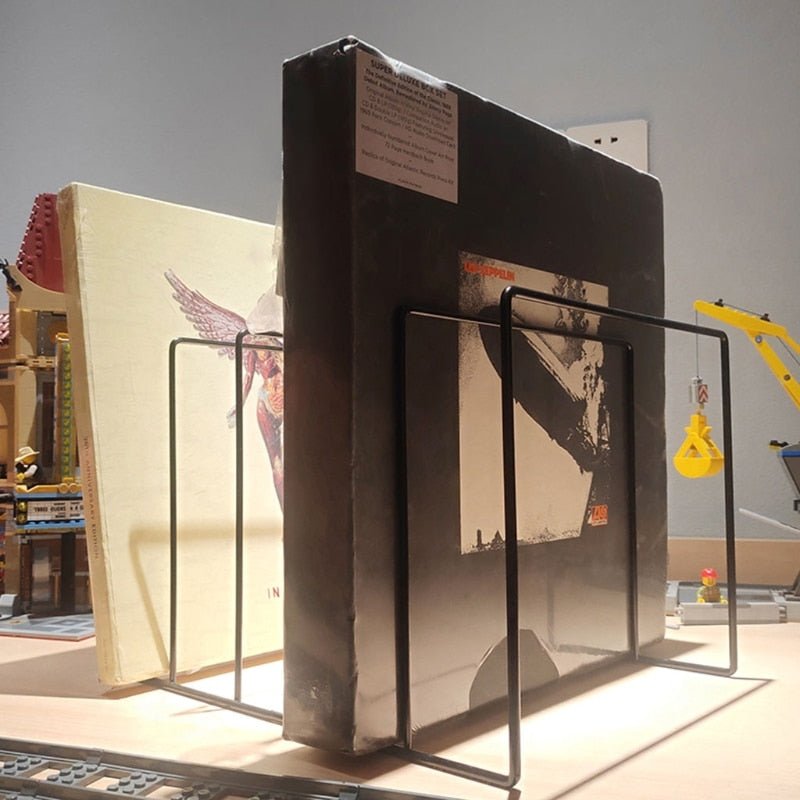 Junips | Wrought Iron Book and Vinyl Stand